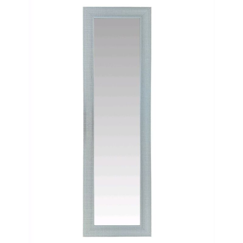 foto del prodotto eacommerce specchiera decorativa specchio da parete moderno con cornice argento 30x130 cm longhi