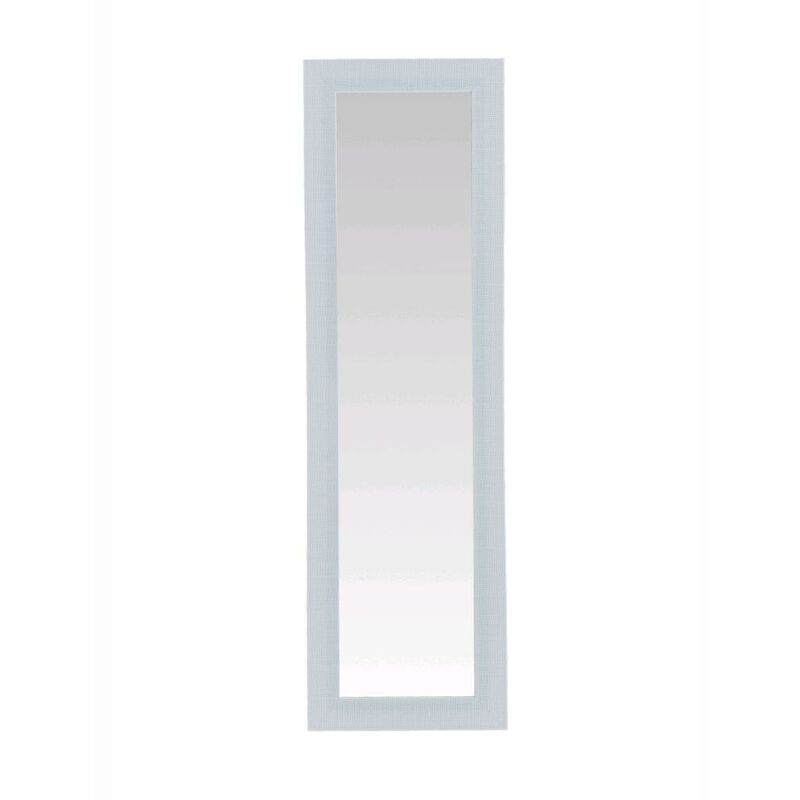 foto del prodotto eacommerce specchiera decorativa specchio da parete moderno con cornice bianca 30x130 cm longhi