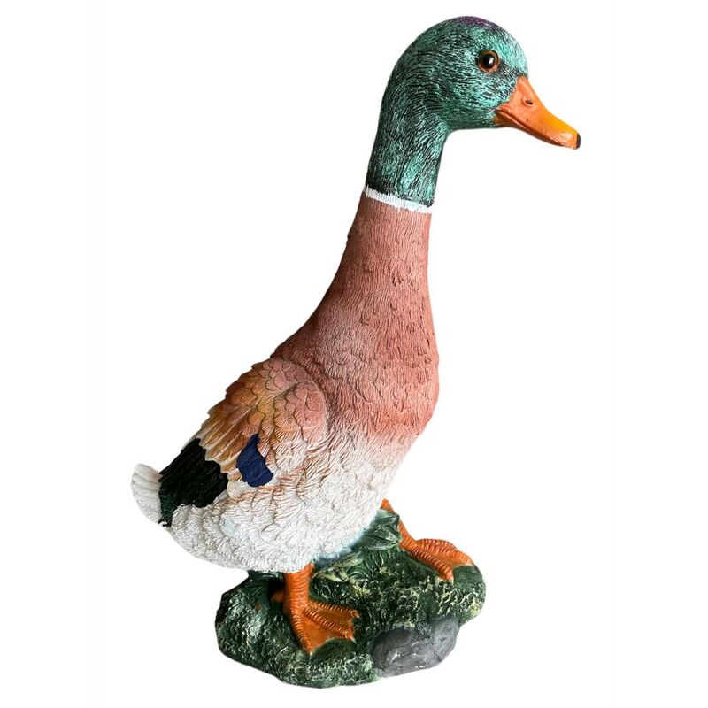 foto del prodotto eacommerce statuetta da giardino in poliresina 31x12x36 cm animale per esterno germano reale germano reale