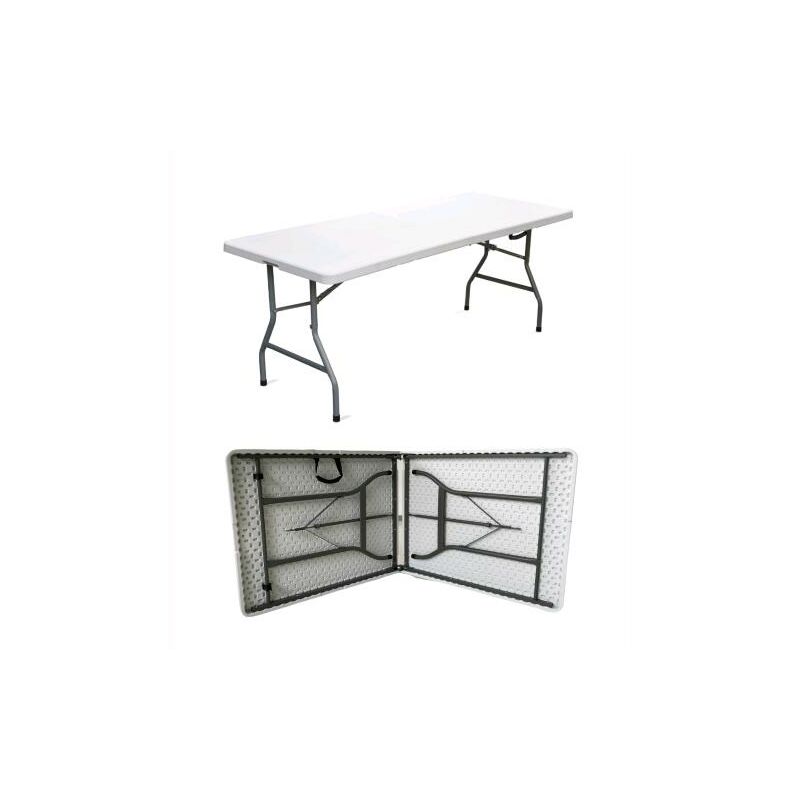 foto del prodotto eacommerce tavolo pieghevole richiudibile per feste sagre fiere giardino campeggio camping 180x75x72 cm