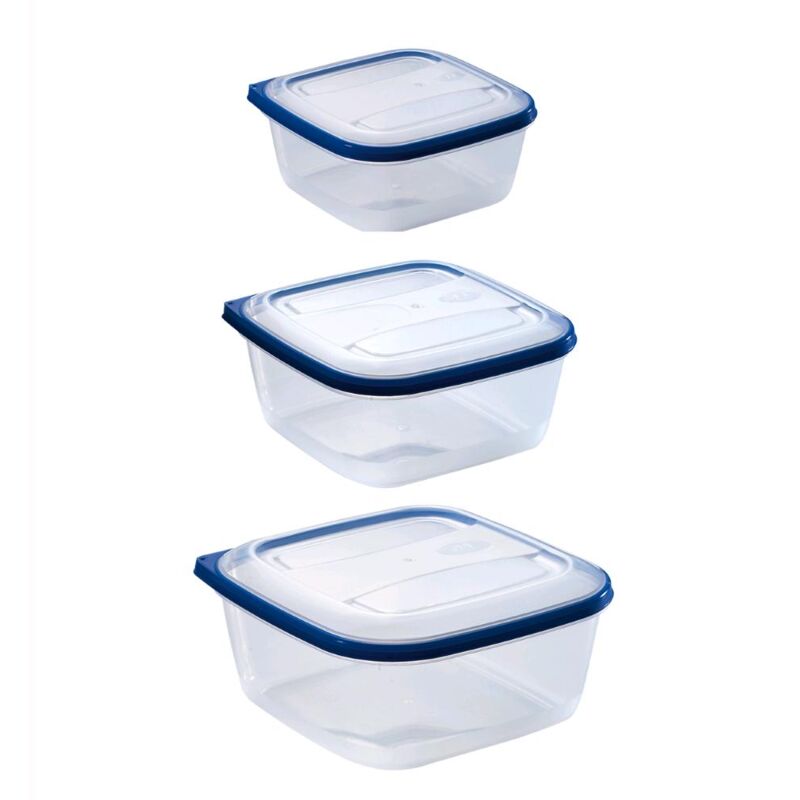 foto del prodotto eacommerce - tris di contenitori quadrato per alimenti in polipropilene litro da frigo 5 litri