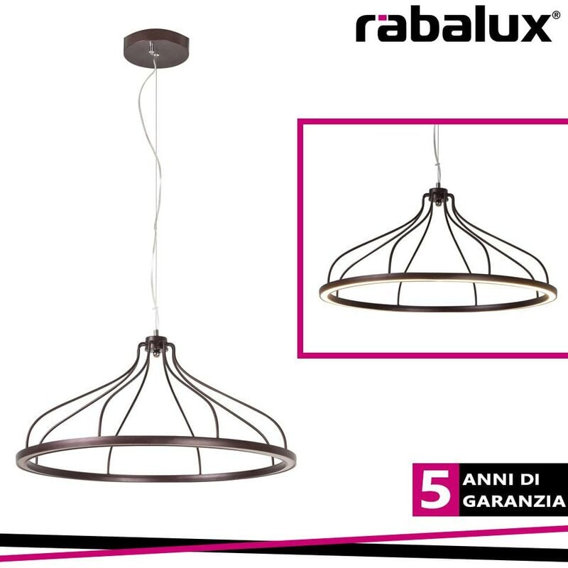 foto del prodotto eaden pendant led met.brown 35w 2800lm 3000k luce calda
