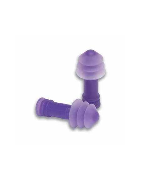 foto del prodotto ear plug tappi orecchie da piscina per il nuoto 2 paia viola