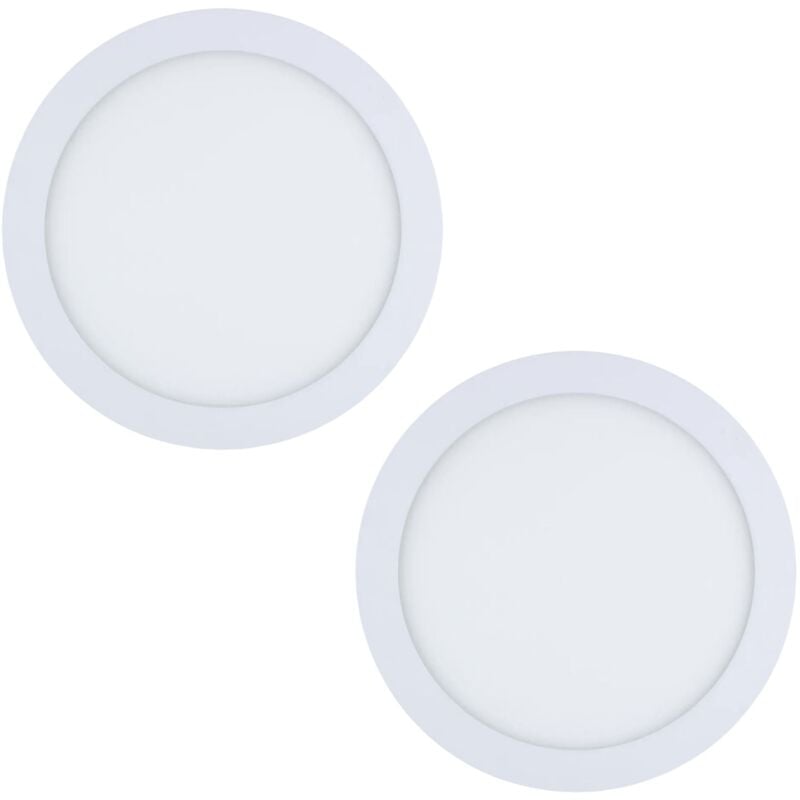 foto del prodotto easy circular 2 downlights con led integrado 3000k para iluminar hacia abajo on off 30cm color blanco