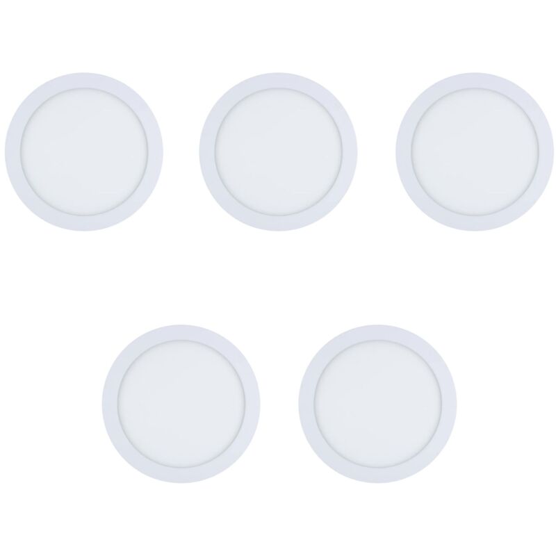 foto del prodotto easy circular 5 downlights con led integrado 6000k para iluminar hacia abajo on off 30cm color blanco