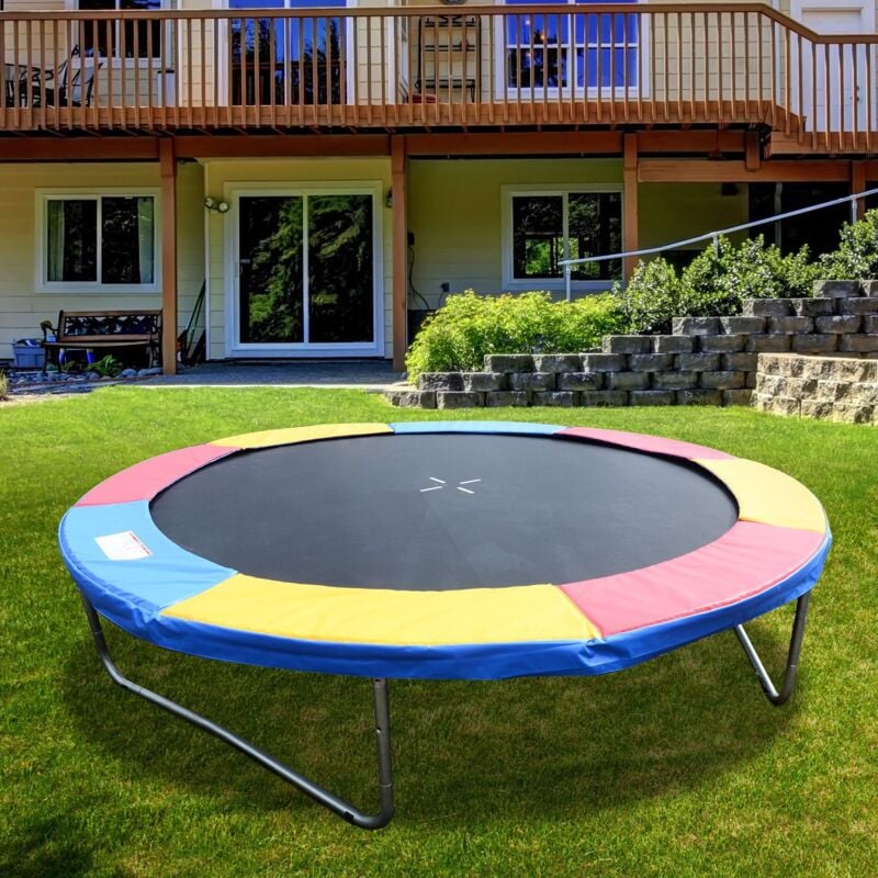 foto del prodotto easy comfort easycomfort copertura imbottita bordo trampolino, protezione per tappeto elastico giaridno in pvc 244cm 