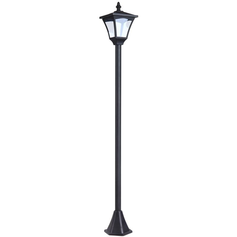 foto del prodotto easy comfort easycomfort lampada da giardino lampada da terra led da esterno a energia solare impermeabile ip44, 15x15x120 cm, nero