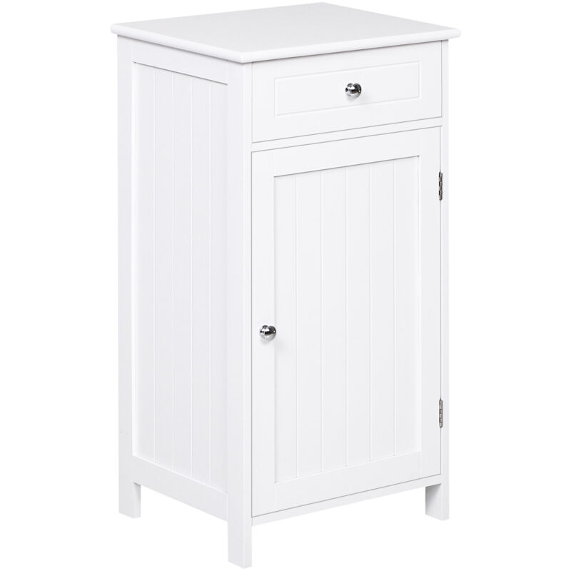 foto del prodotto easy comfort easycomfort mobiletto armadietto 2 cassetti design anti ribaltamento da bagno in mdf 43 x 34 x 77cm bianco