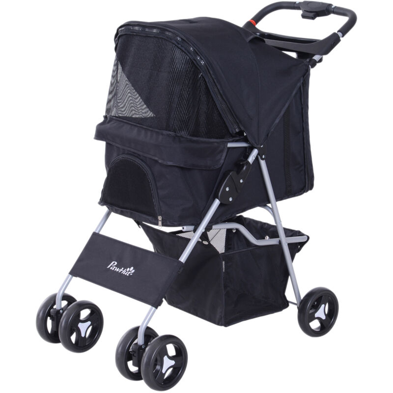 foto del prodotto easy comfort easycomfort passeggino per cani 10 kg, gatti animali domestici pieghevole 75l x 46p x 94acm nero