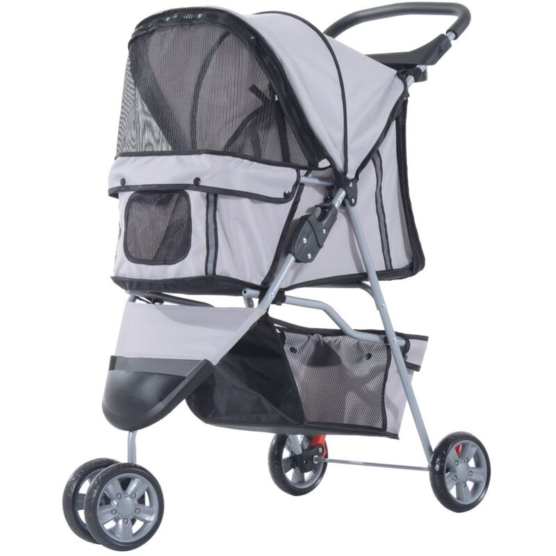 foto del prodotto easy comfort easycomfort passeggino per cani pieghevole carrello per animali domestici carrello carrozzina grigio 75 x 45 x 97cm