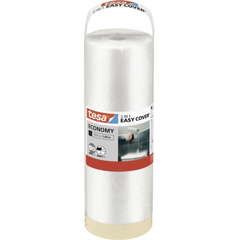 foto del prodotto easy cover economy 56577 00000 00 pellicola di protezione per superfici l x l 33 m x 1.40 m 1 kit tesa
