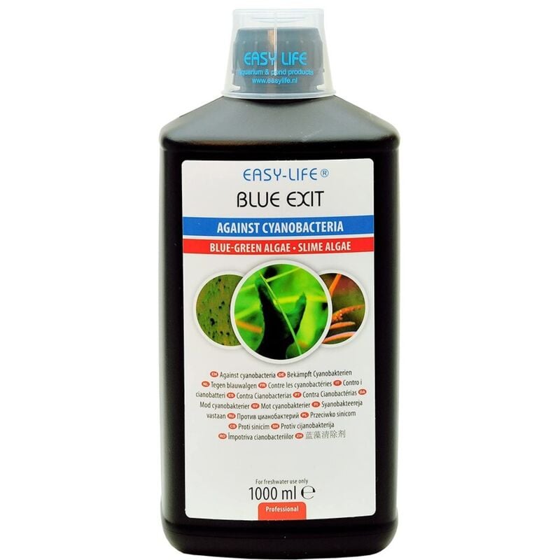 foto del prodotto easy life blue exit combatte efficaciemente i cyanobatteri negli acquari d acqua dolce formato 1000 ml