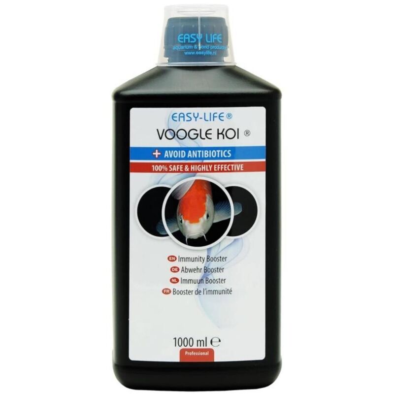 foto del prodotto easy life voogle koi prodotto naturale per prevenire e curare le malattie nei pesci da laghetto formato 1000 ml