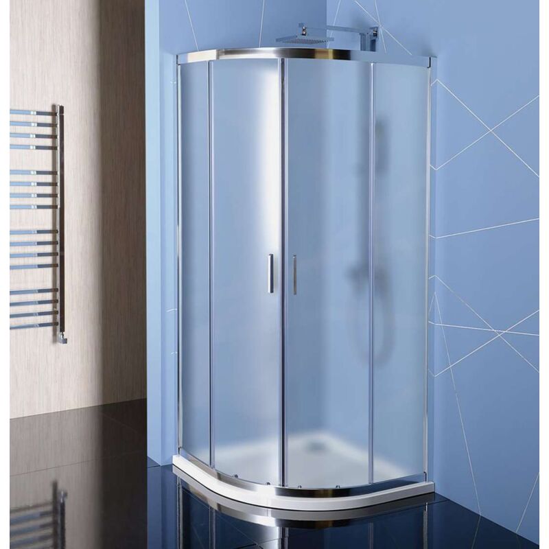 foto del prodotto easy line schermo doccia a quarto di cerchio, 90x90 cm, vetro brick el2638 polysan