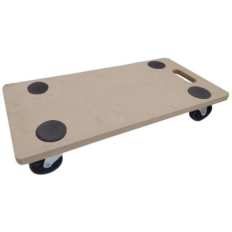 foto del prodotto easy system carrello da trasporto in mdf con ruote pivotanti portata 150 kg 58x29x1,8 cm