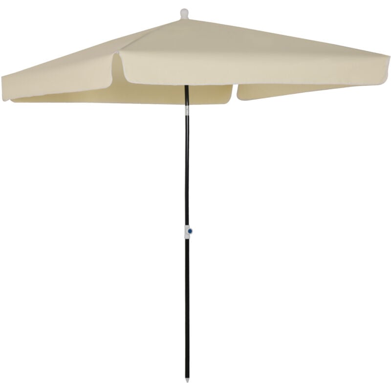 foto del prodotto easycomfort ombrellone 2x2 m per esterni con tettuccio quadrato, struttura regolabile e portatile, crema