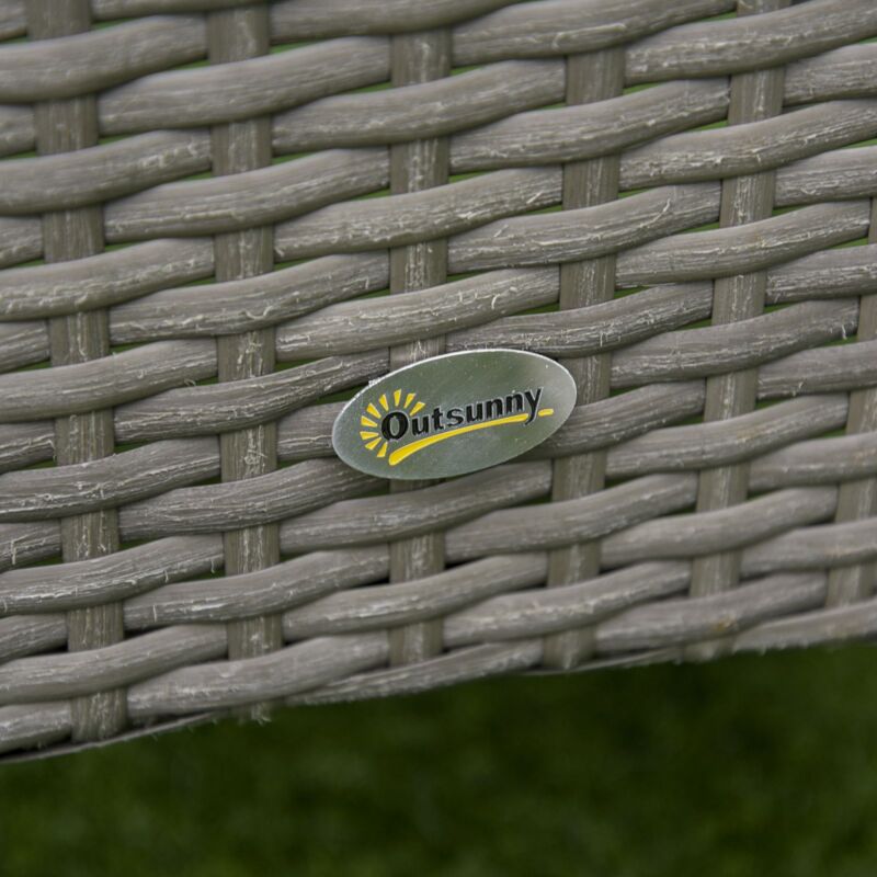 foto del prodotto easycomfort set tavolino e sedie da giardino, set 3 pezzi salotto da esterno con poltrone in rattan grigio