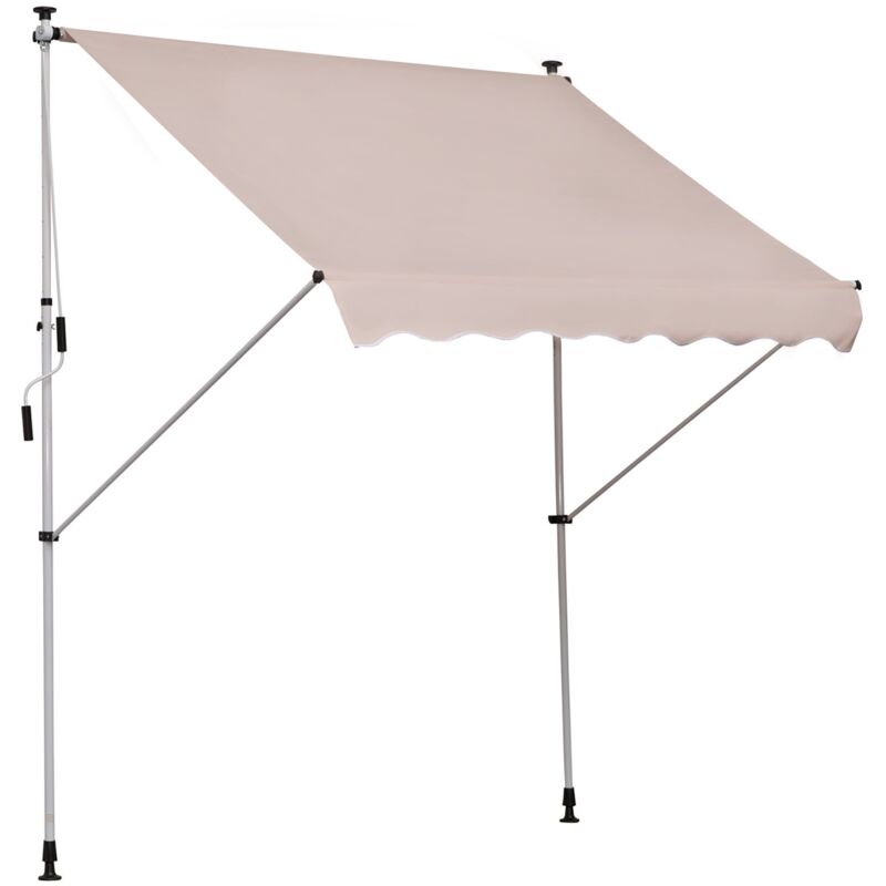 foto del prodotto easycomfort tenda da sole 2x1.5 m per esterno a rullo con manovella e angolazione regolabile, beige