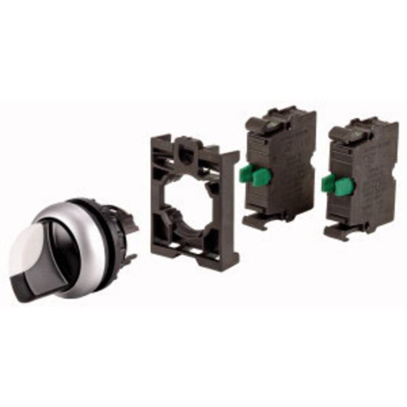 foto del prodotto eaton 110922 m22 wkv 2k10 bvp interruttore anello frontale in plastica leva a bandiera nero 1 pz.