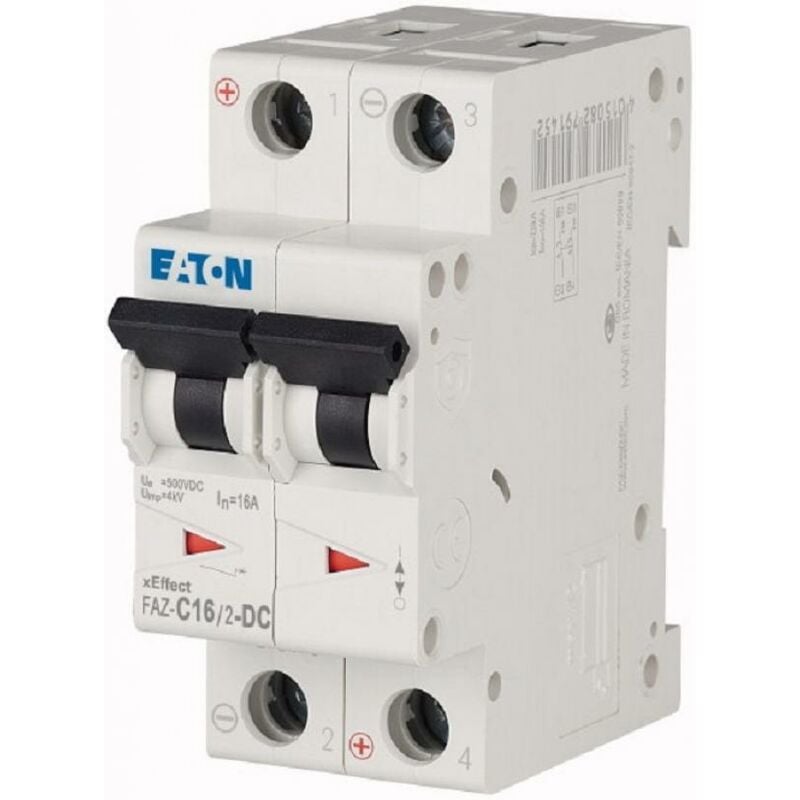 foto del prodotto eaton faz c16 2 interruttore magnetotermico 10ka 2p c 16a 278760