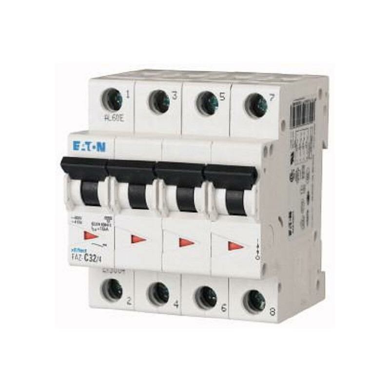 foto del prodotto eaton faz c16 4 interruttore magnetotermico 15ka 4p c 16a 279061