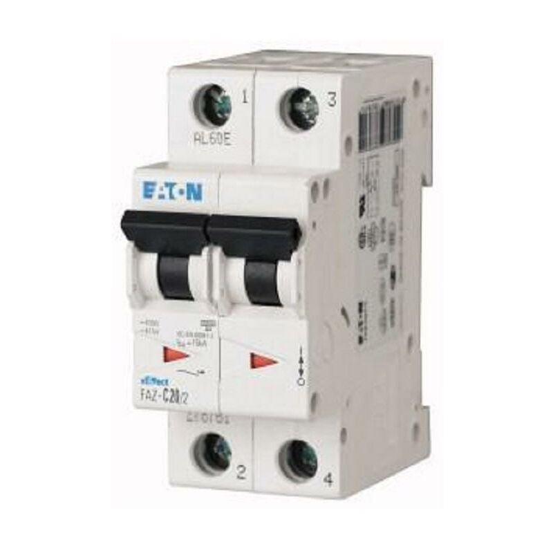 foto del prodotto eaton faz c25 2 interruttore magnetotermico 15ka 2p c 25a protettore 278762