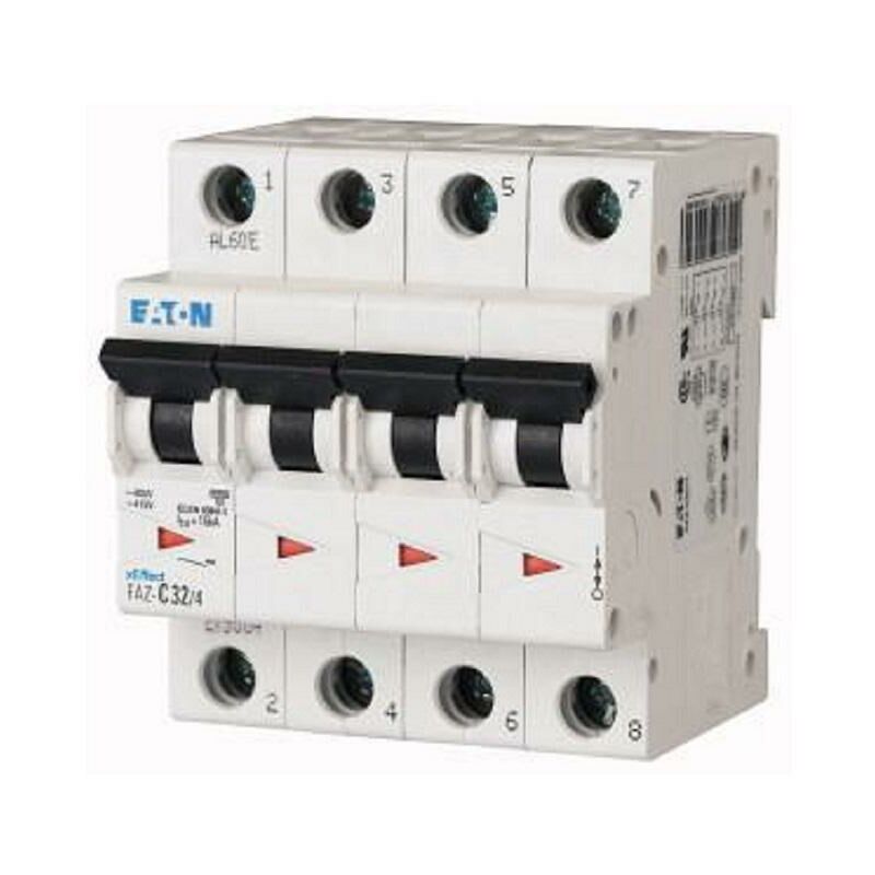 foto del prodotto eaton faz c32 4 interruttore magnetotermico 15ka 4p c 32a 279064