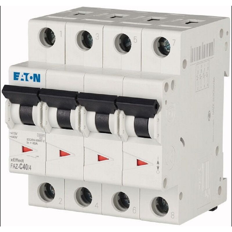 foto del prodotto eaton faz c40 4 interruttore magnetotermico 10ka 4p c 40a 279065