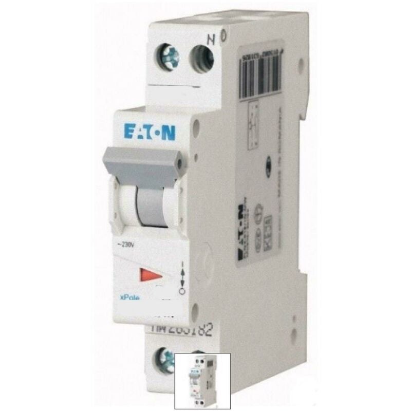 foto del prodotto eaton faz pn c16 1n interruttore magnetotermico automatico modulare 6ka 1n 1modulo 279159