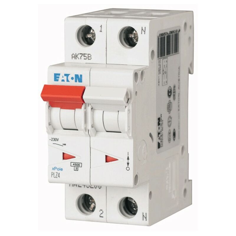 foto del prodotto eaton interruttore magnetotermico 10a 1p n 4,5ka 2 moduli 243226