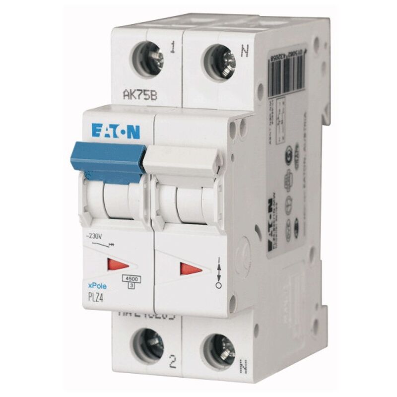 foto del prodotto eaton interruttore magnetotermico 20a 1p n 4,5ka 2 moduli 243231