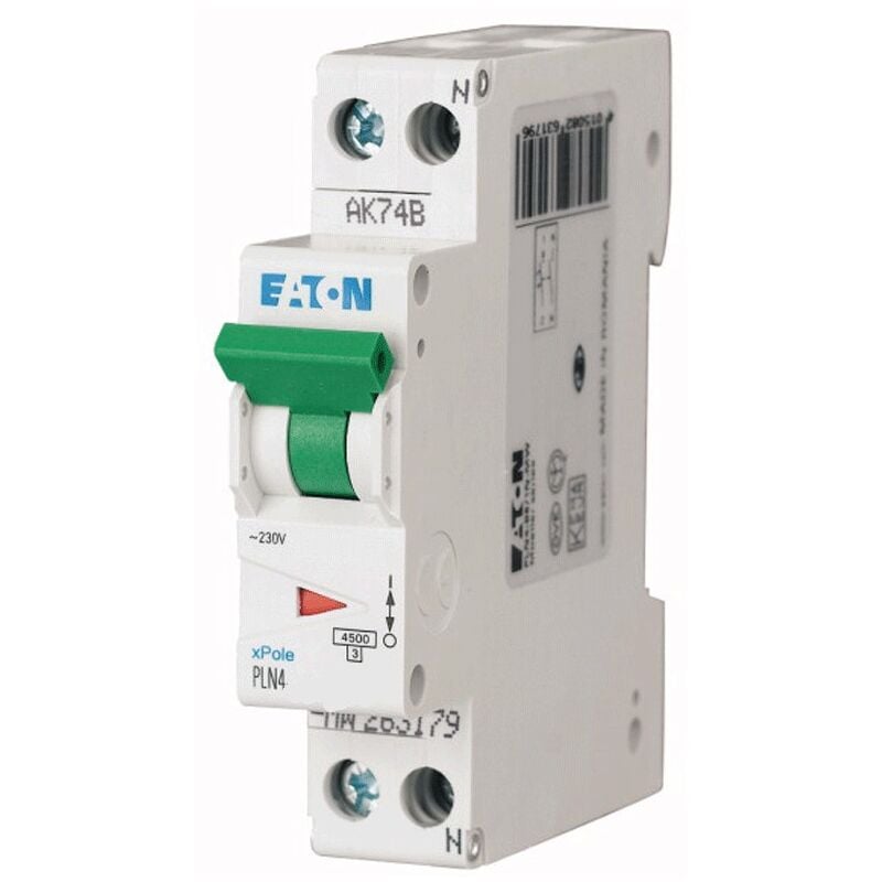 foto del prodotto eaton interruttore magnetotermico 6a 1p n 4,5ka 1 modulo 263189