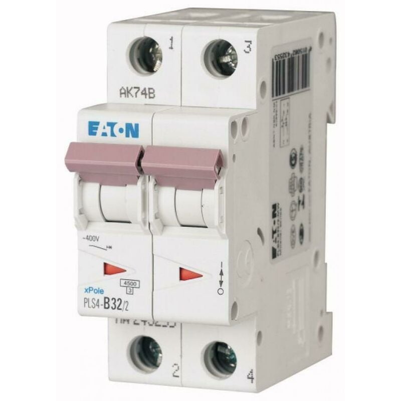 foto del prodotto eaton interruttore magnetotermico automatico modulare 2x32a 4500 ka 2p 243281