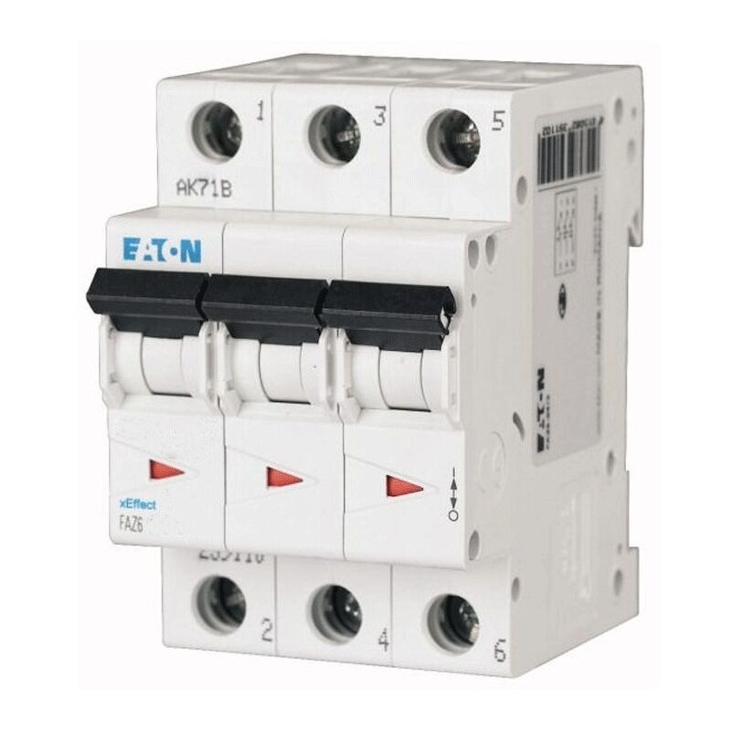 foto del prodotto eaton interruttore magnetotermico faz6 32a 3p 6ka c 3 moduli 239151