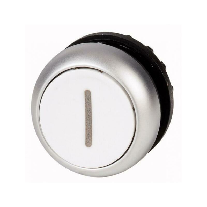foto del prodotto eaton m22 d w x1 pulsante piatto non luminoso ad impulso filo ghiera titanio 216611