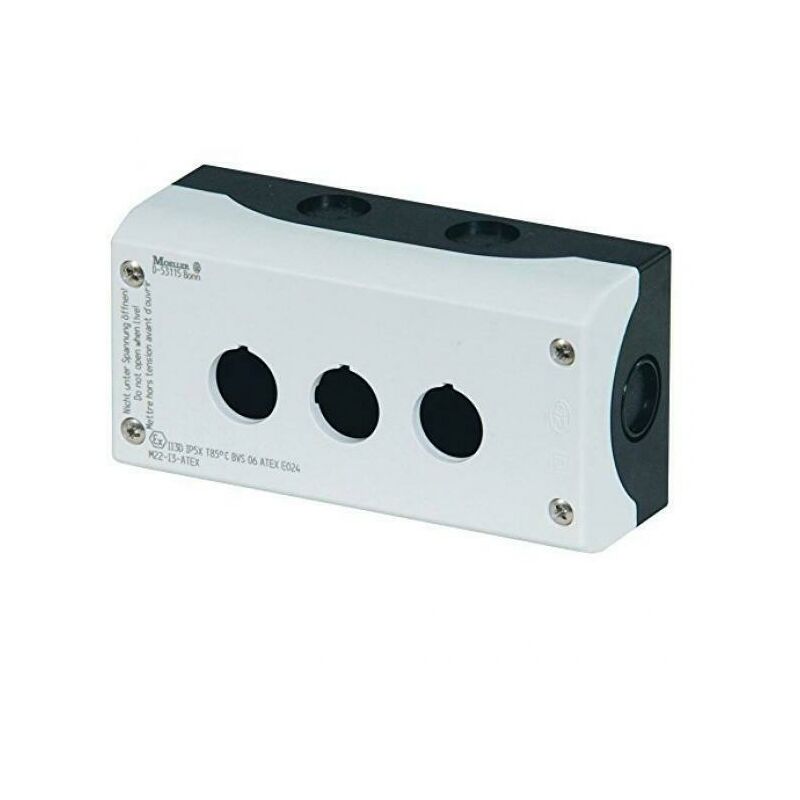 foto del prodotto eaton m22 i3 custodia 3 fori, nero grigi custodia sporgente 216538