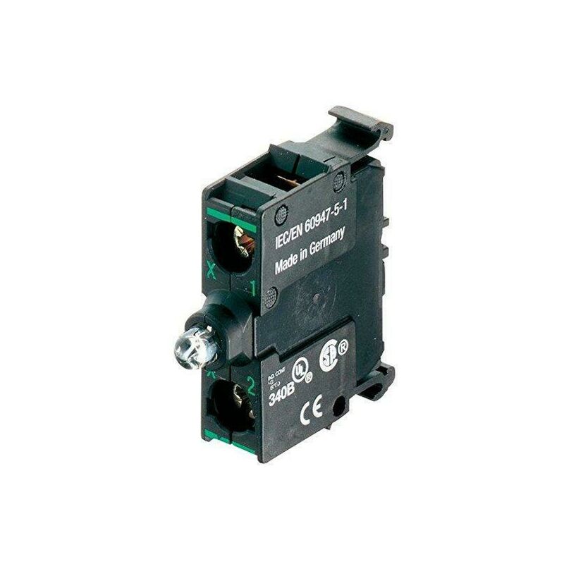 foto del prodotto eaton m22 led b base per apparecchi di comando e segnalazione led 18 30 v ac dc blu frontale 218057