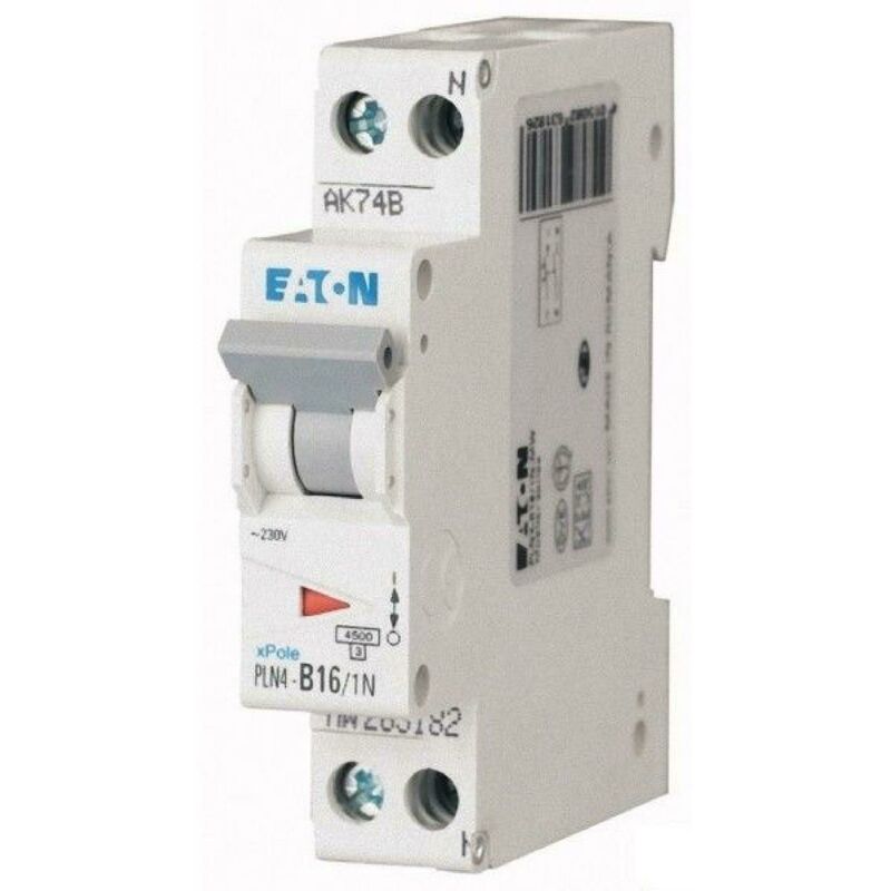 foto del prodotto eaton pln4 c20 1n interruttore magnetotermico automatico modulare 4,5ka 1n 1mod.
