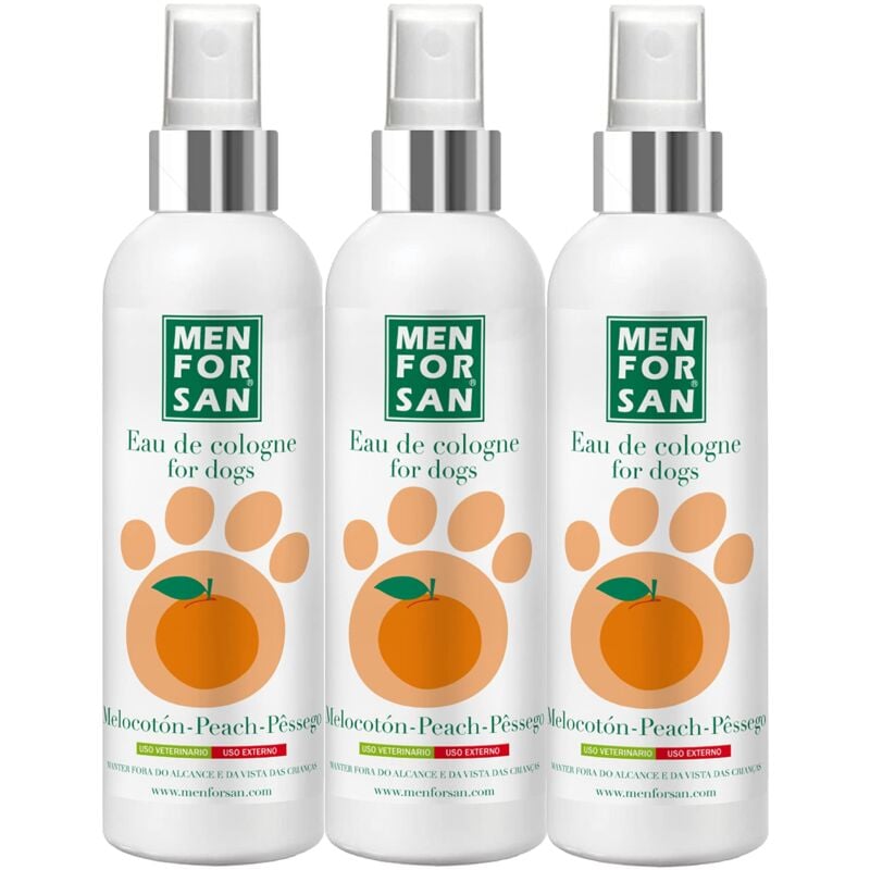 foto del prodotto eau de cologne pesca per cani 125ml confezione da 3 unit menforsan