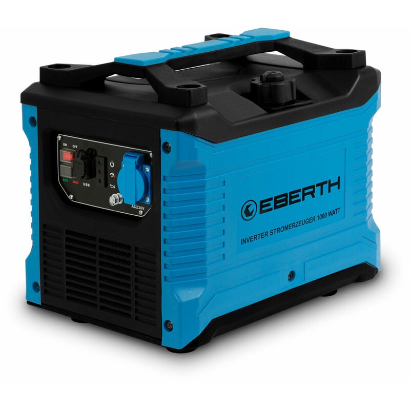 foto del prodotto eberth 1000 watt generatore di corrente inverter, gruppo elettrogeno con 2 cv motore a benzina 4t, 1x 230v, 2x usb, tecnologia inverter per una