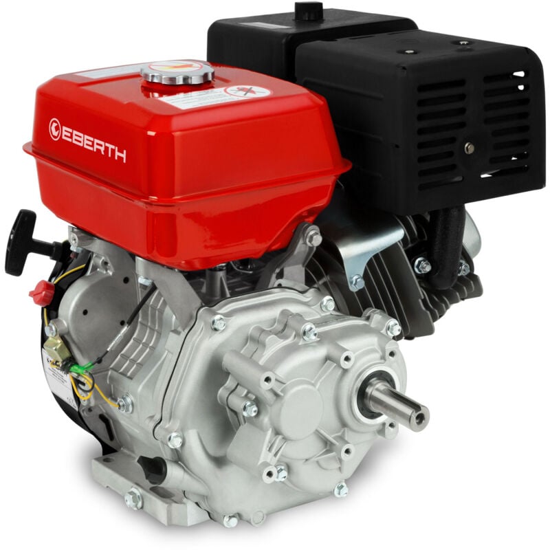 foto del prodotto eberth 15 cv motore a scoppio motore a benzina con riduttore 2 1, albero 25 mm, avviamento elettrico, protezione olio bassa, 4 tempi, 1 cilindro,