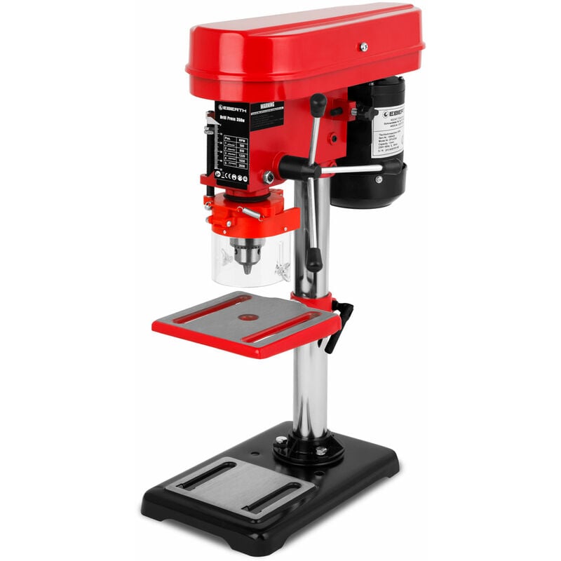foto del prodotto eberth 350 watt trapano a colonna da banco 50mm corsa mandrino, 1,5 13 mm capacit del mandrino, 5 livelli di velocit , tavolo di trapano