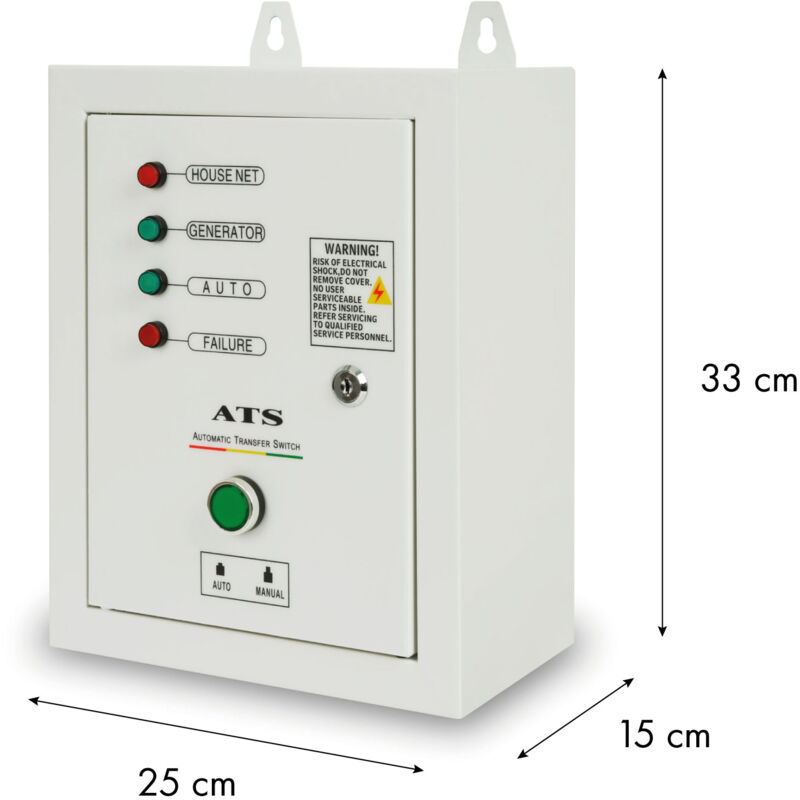 foto del prodotto eberth ats commutatore elettrico fino a 15kw, 3 fasi, 400v, commutatore automatico fotovoltaico, interruttore di trasferimento per generatore e
