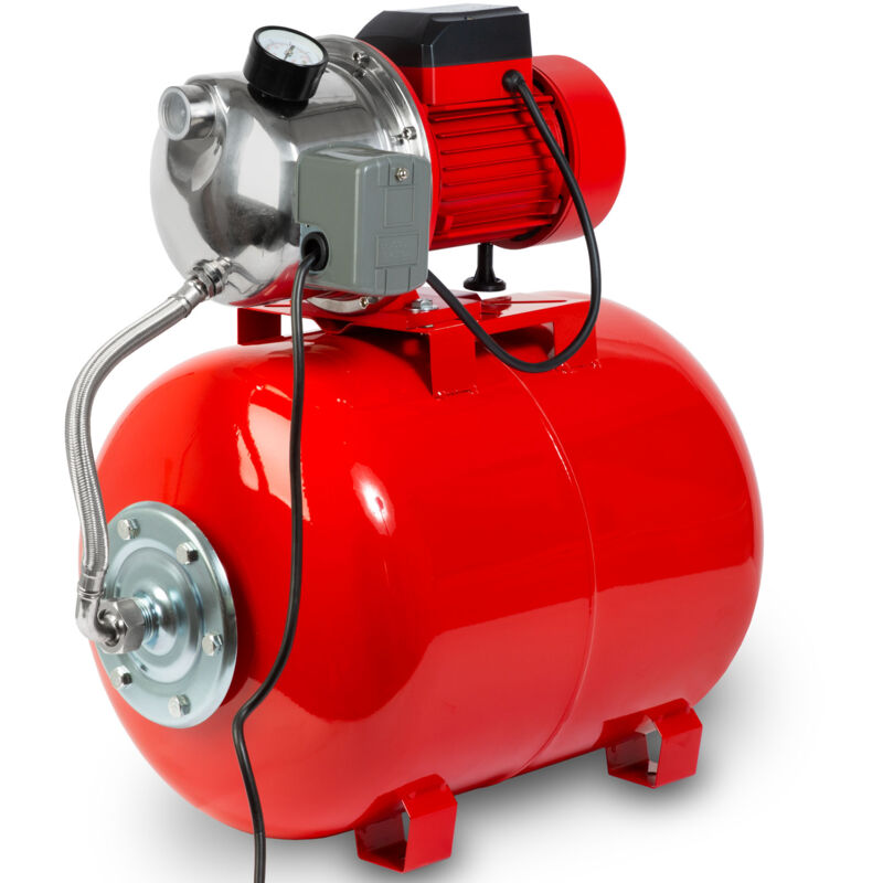 foto del prodotto eberth autoclave per acqua per casa 3600l h, 5bar, 750w, pressostato per funzionamento automatico, serbatoio in acciaio verniciato da 50l, altezza