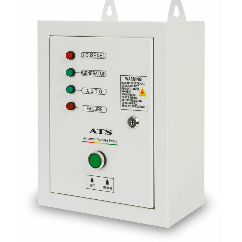 foto del prodotto eberth interruttore automatico di trasferimento 3 fasi fino a 10kw, tensione di esercizio 400v, cavo di comando ats da 1,5m incl. per