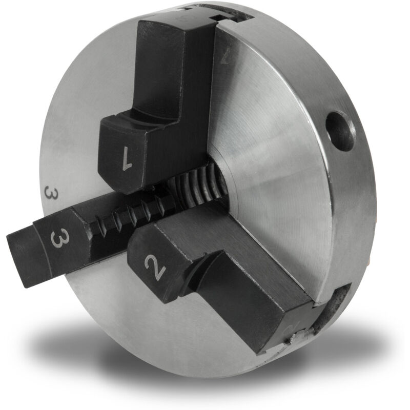 immagine 0 del prodotto eberth mandrino a tre griffe con diametro di 80 mm, mandrino a 3 griffe autocentrante, filettatura di collegamento 1 8 tpi, accessori per tornio,