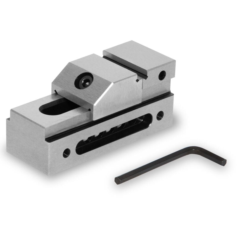 foto del prodotto eberth morsa di precisione a serraggio ridotto, larghezza ganasce 26 mm, forza di serraggio massima 22 mm, altezza ganasce 9 mm, in acciaio