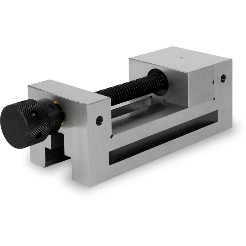 foto del prodotto eberth morsa di precisione con mandrino, larghezza ganasce 100 mm, forza di serraggio massima 125 mm, altezza ganasce 45 mm, in robusto acciaio,