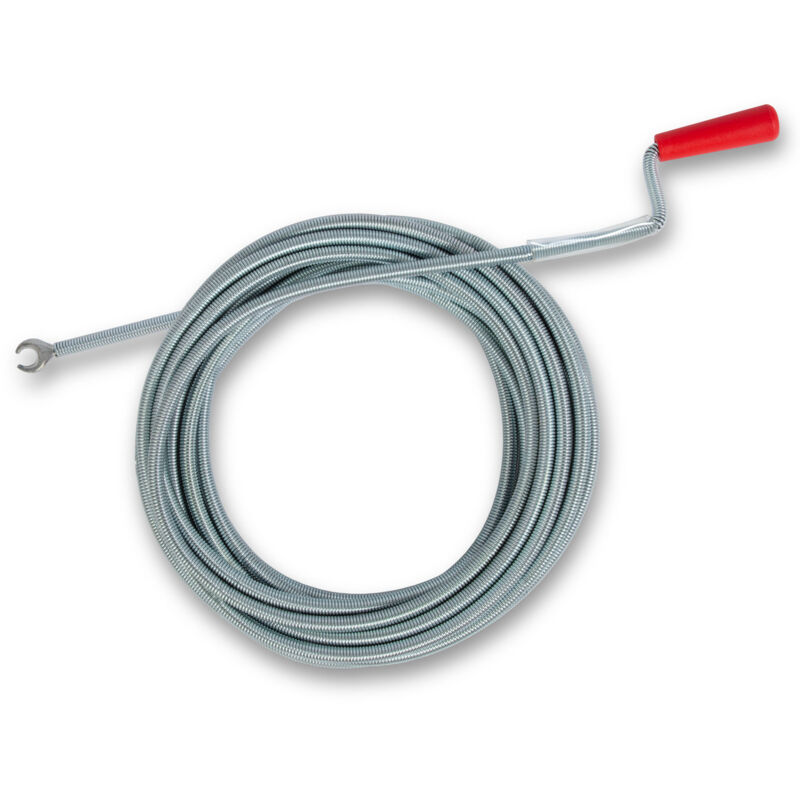 foto del prodotto eberth spirale per la pulizia dei tubi lunga 10 m e 9 mm, efficace spirale di scarico per tubi a partire da 40 mm, testa di perforazione a