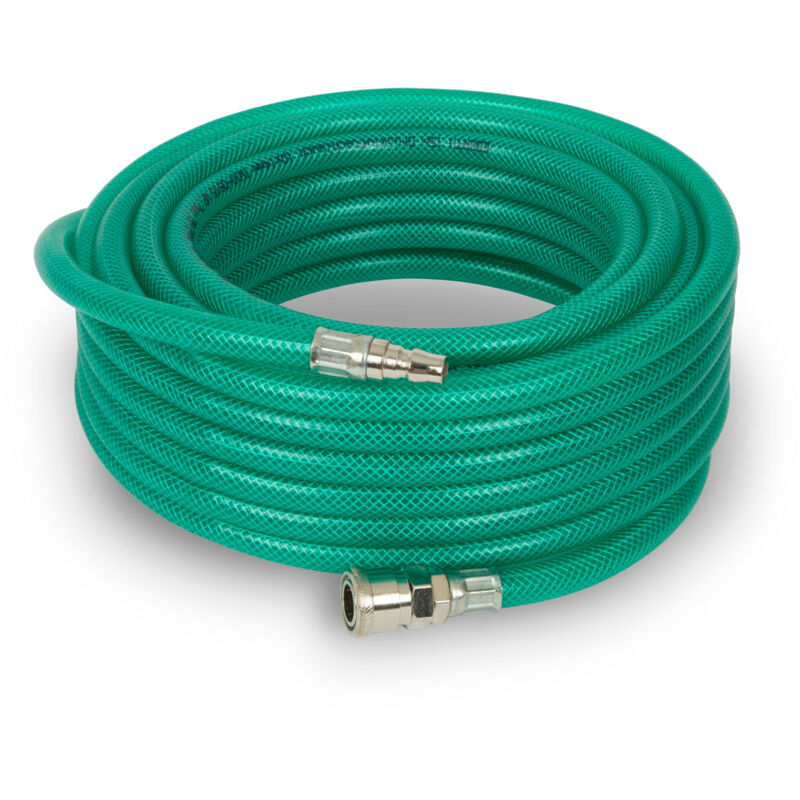 foto del prodotto eberth tubo per aria compressa 15m, tubo per compressore con diametro 10mm x 14mm interno x esterno , attacco rapido 3 8 e pressione di esercizio